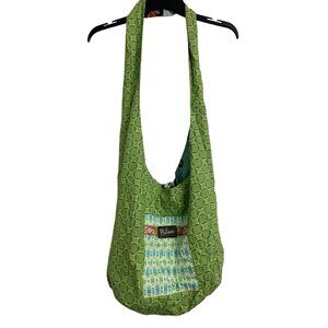 Matilda Jane Platinum Reversible Shoulder Tote Bag Floral Geometric Print Size O
